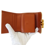 Celine Small Triomphe Wallet Trifold White Gold Color Pre Owned — view 6