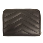 Saint Laurent Cassandra V-stitch Bifold Wallet Black Pre Owned — view 2