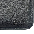 Saint Laurent Cassandra V-stitch Bifold Wallet Black Pre Owned — view 9