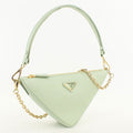Prada Triangle 2-Way Shoulder Bag Leather