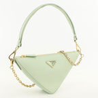 Prada Triangle 2-Way Shoulder Bag Leather