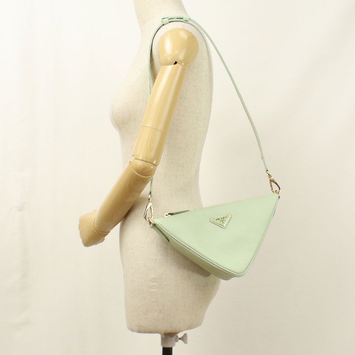 Prada Triangle 2-Way Shoulder Bag Leather — view 8