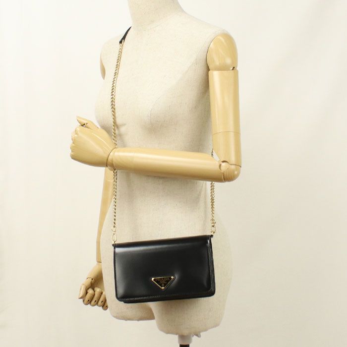 Prada Chain Shoulder Bag Calf — view 8