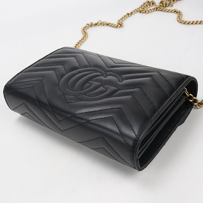 Gucci GG Marmont Chain Wallet Leather — view 2