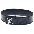 Louis Vuitton Bracelet LV Slim Monogram Leather Black
