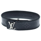 Louis Vuitton Bracelet LV Slim Monogram Leather Black