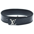 Louis Vuitton Bracelet LV Slim Monogram Leather Black — view 4
