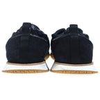 Hermes Jet Leather Suede Logo Low Cut Sneakers Black — view 3