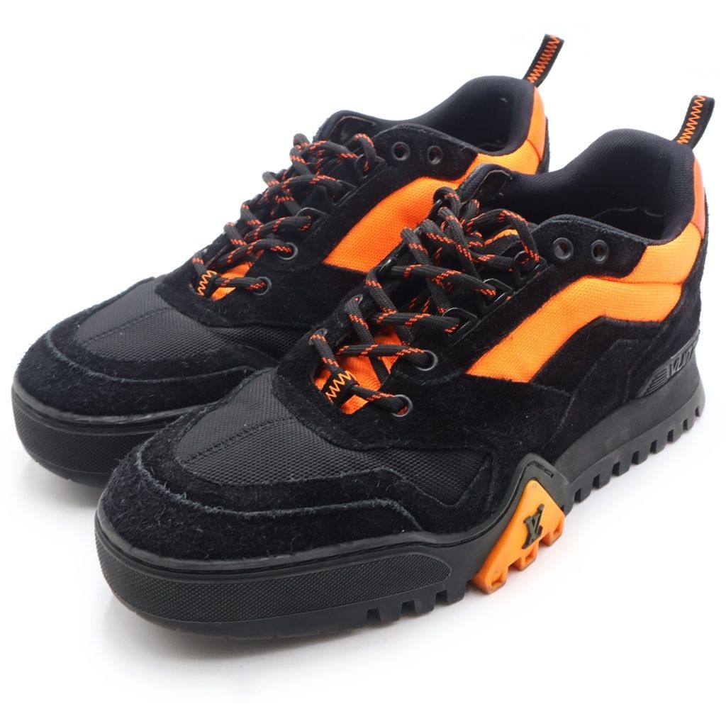 Louis Vuitton LV Hiking Line Low Cut Sneakers 7 Black Orange — view 2