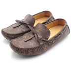 Louis Vuitton LV Driver Line Loafers Monogram Driving Shoes Brown — view 2