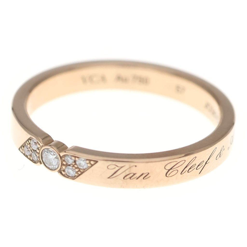 Van Cleef & Arpels Toujour Signature Etoile Diamond Marriage Ring 18k Pink Gold