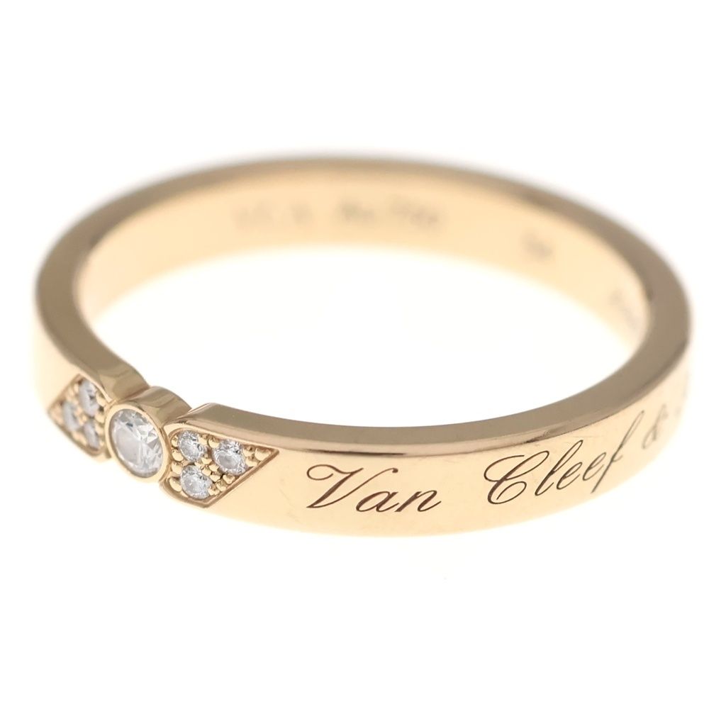 Van Cleef & Arpels Toujour Signature Etoile Diamond Marriage Ring 18k Pink Gold