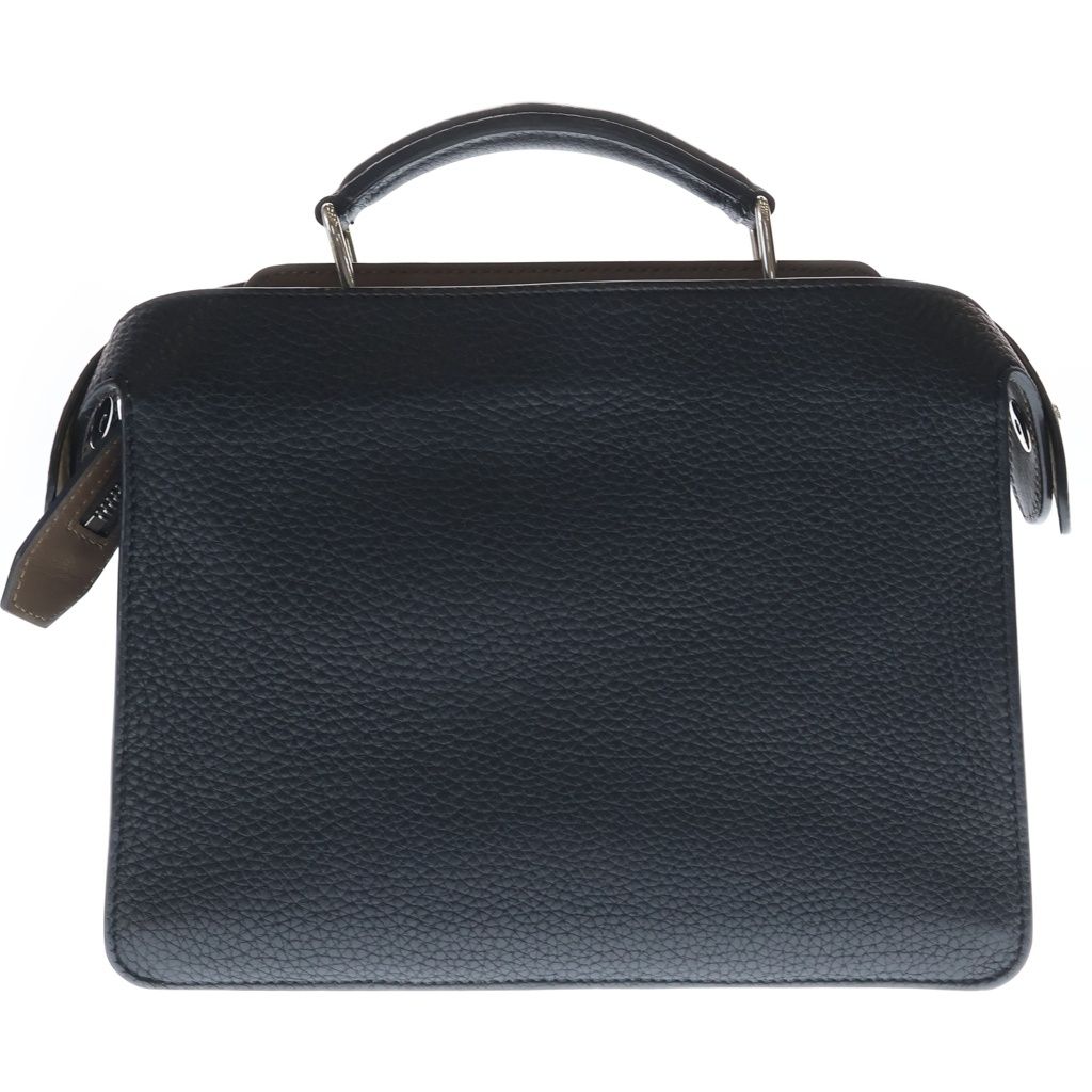 Fendi Peekaboo Small Leather 2-Way Bag Silver Black — view 2