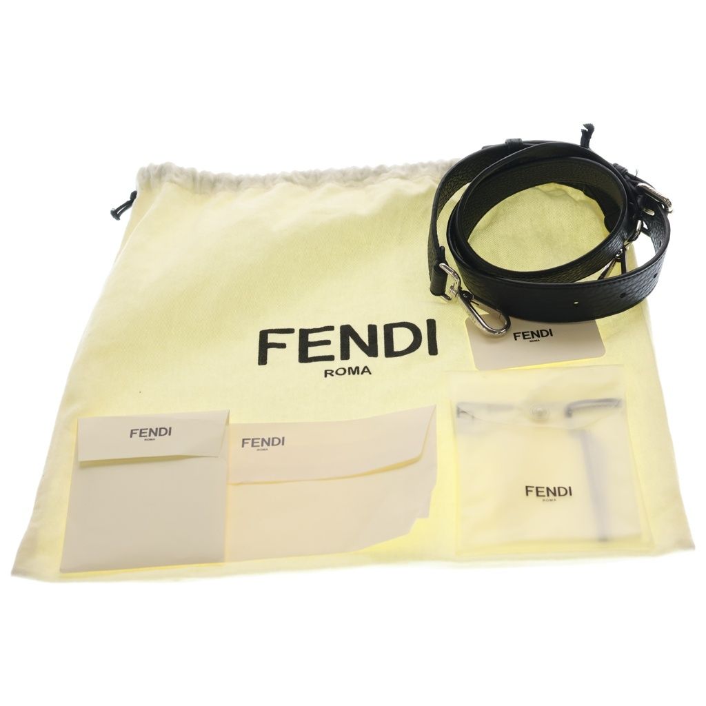 Fendi Peekaboo Small Leather 2-Way Bag Silver Black — view 7