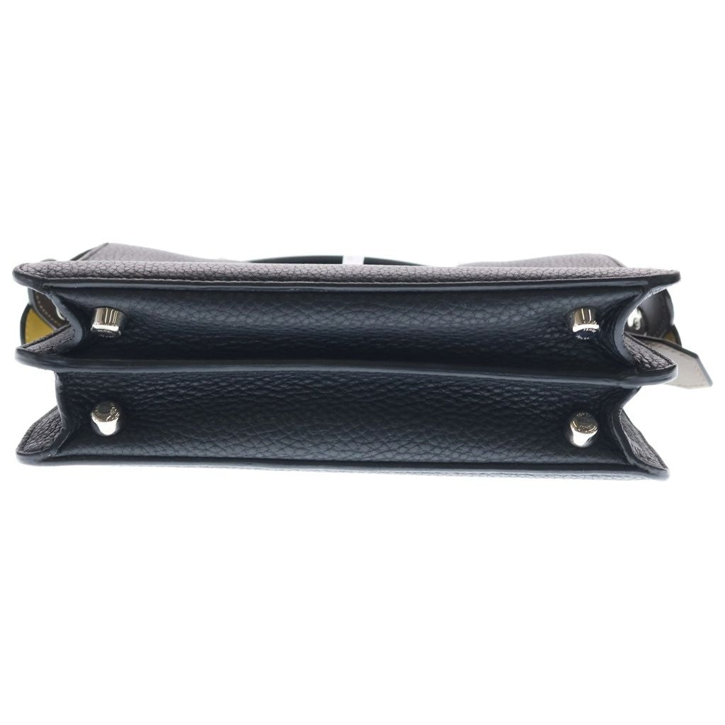 Fendi Peekaboo Small Leather 2-Way Bag Silver Black — view 5