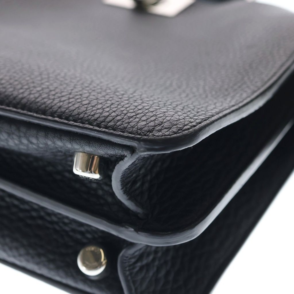 Fendi Peekaboo Small Leather 2-Way Bag Silver Black — view 6