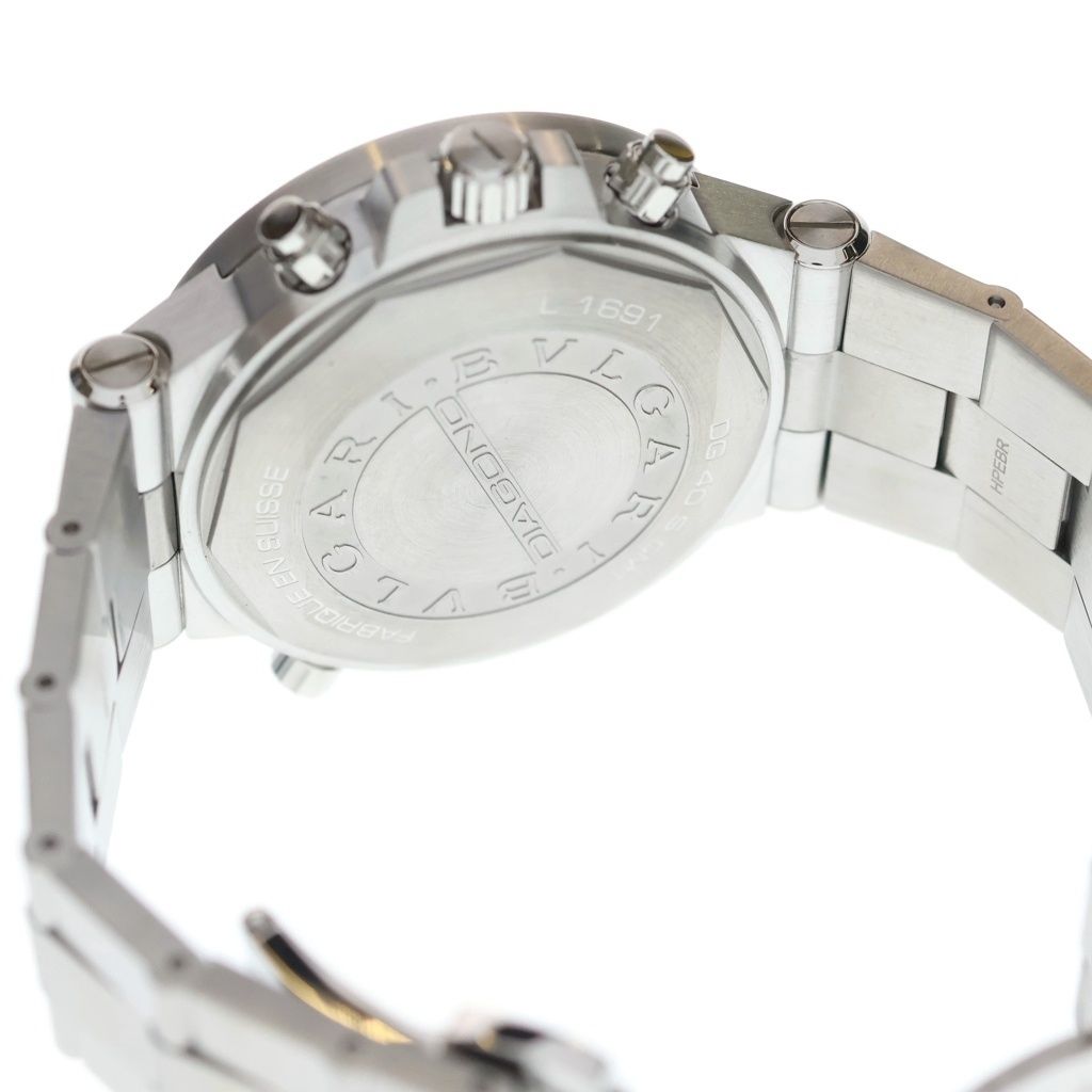 Bvlgari Diagono GMT Gray Dial SS at Stainless Steel Automatic Winding Watch — view 5