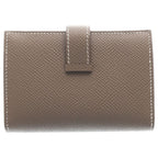 Hermes Bearn Mini Combination Etoupe Leather Short Wallet Beige — view 2