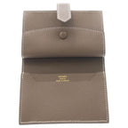 Hermes Bearn Mini Combination Etoupe Leather Short Wallet Beige — view 4