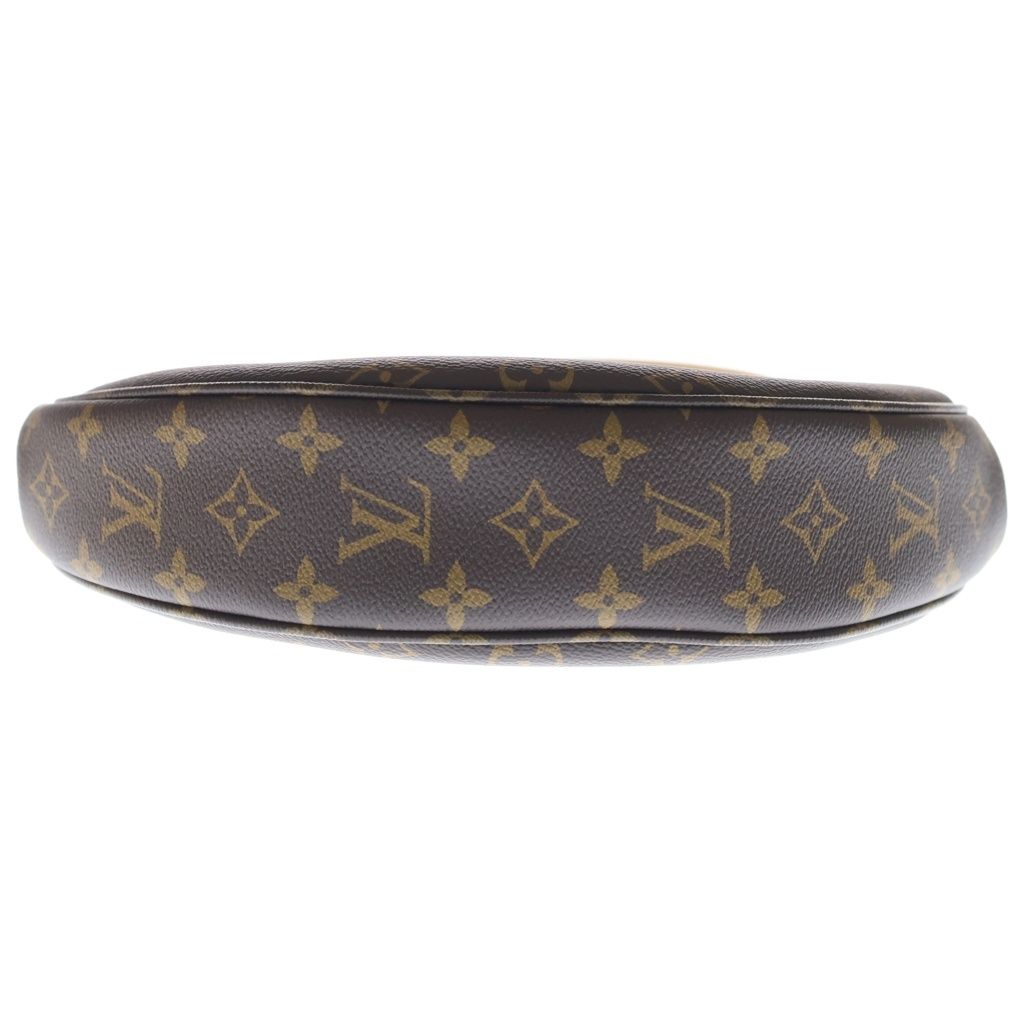 Louis Vuitton Monogram Looping Shoulder Bag Brown Leather Gold — view 4