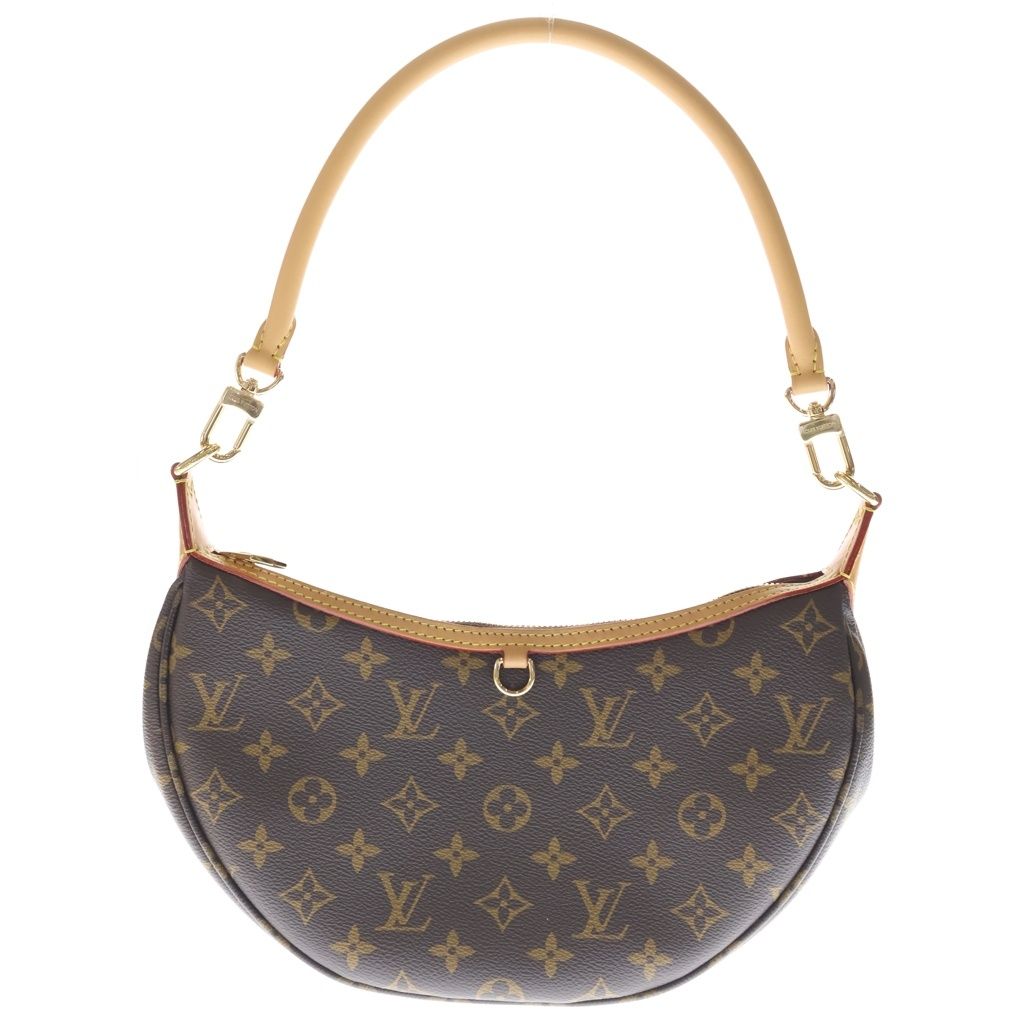 Louis Vuitton Monogram Looping Shoulder Bag Brown Leather Gold