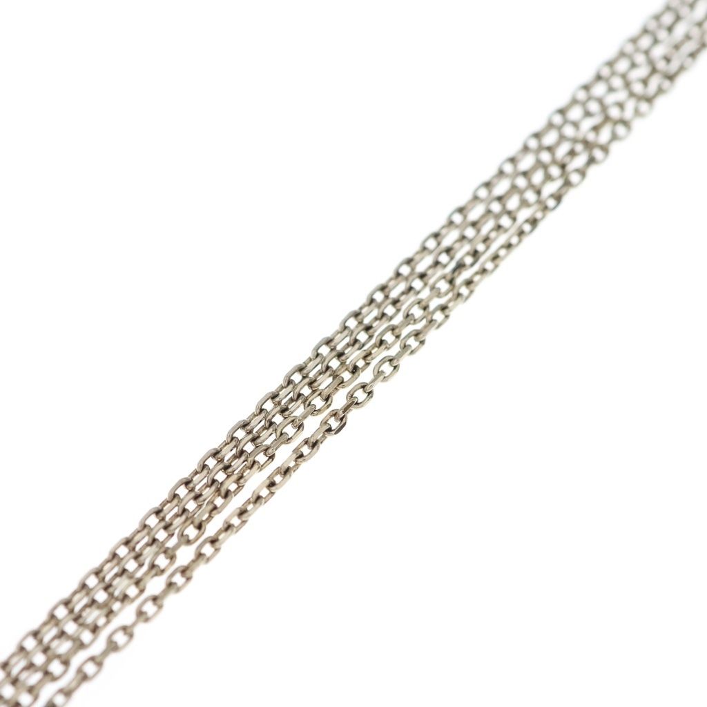 Dior Rhinestone Triple Strand Necklace Gold Multicolor — view 4