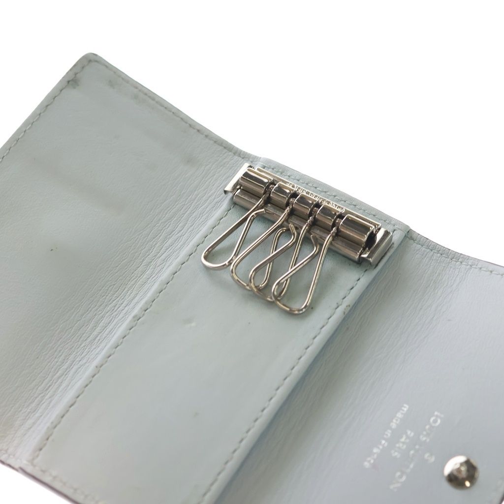Louis Vuitton Monogram Mahina Multicles 4 Key Case Ice Blue Key Holder — view 4