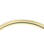 Hermes Carte Ajoue Enamel Bangle Bracelet Gold White — view 4