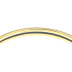 Hermes Carte Ajoue Enamel Bangle Bracelet Gold White — view 5