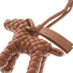 Bottega Veneta Intrecciato Leather Dog Bag Charm Brown — view 5