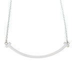 Tiffany & Co T Smile Small Necklace White Gold 18k — view 3