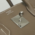 Hermes Birkin 35 Tote Epsom Etoupe Gray Silver Handbag Veau — view 8