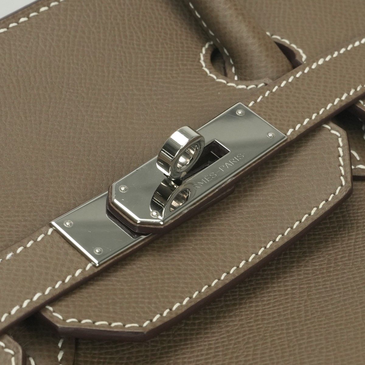 Hermes Birkin 35 Tote Epsom Etoupe Gray Silver Handbag Veau — view 7