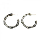 Tiffany & Co Earrings Bamboo Hoop Silver