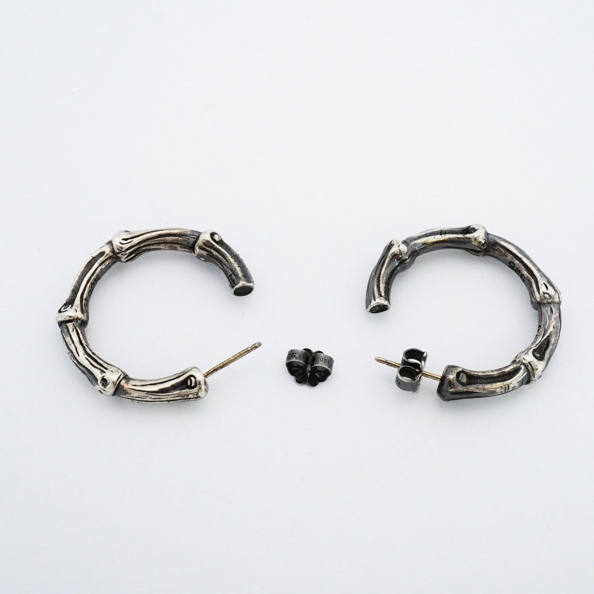 Tiffany & Co Earrings Bamboo Hoop Silver — view 3