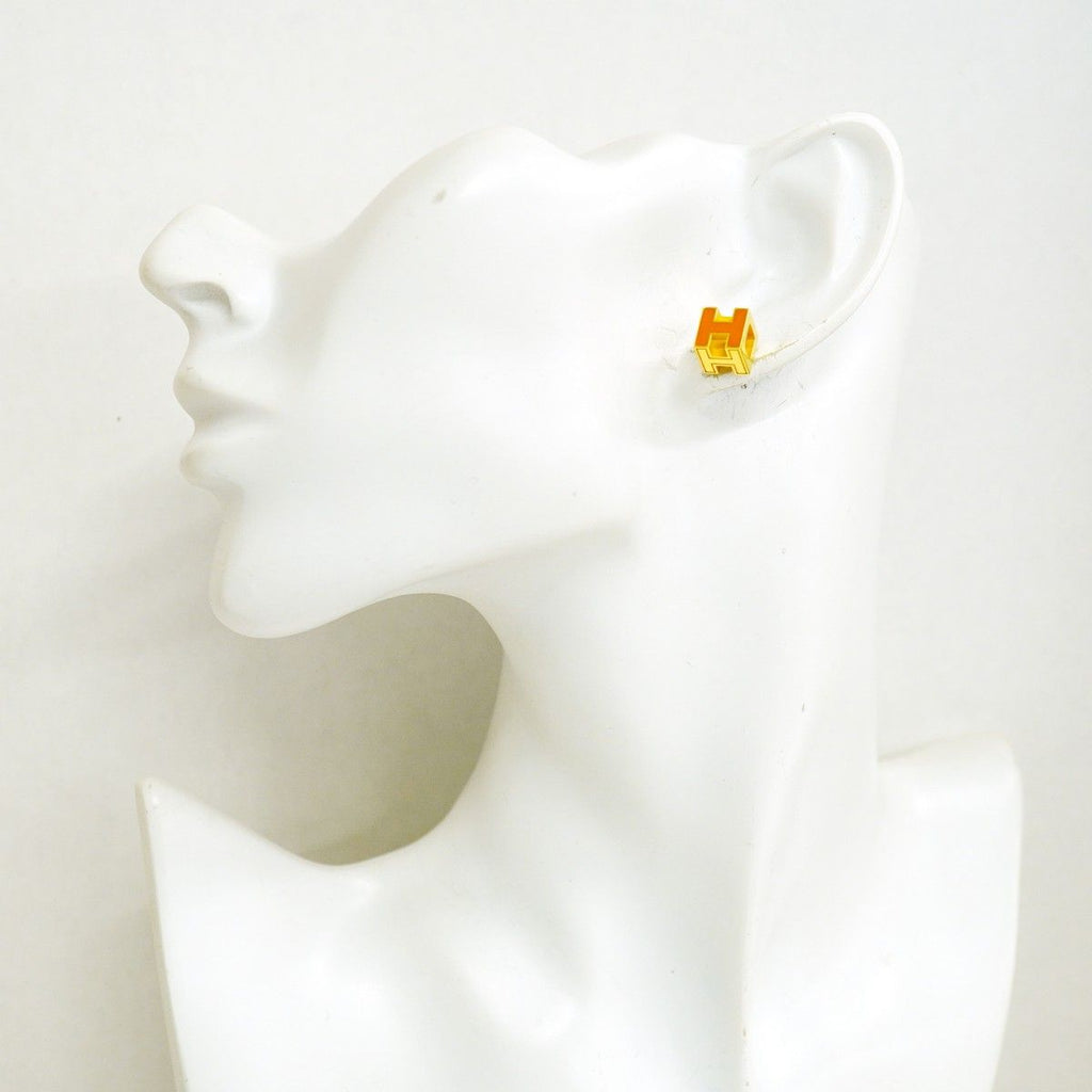 Hermes Earrings Cube Gold Plated Oren Gilet Dice — view 6