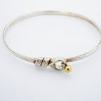 Tiffany & Co Bangle Hook Eye 18k Yellow Gold 925 Sterling Silver Bracelet — view 4