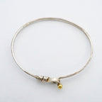 Tiffany & Co Bangle Hook Eye 18k Yellow Gold 925 Sterling Silver Bracelet — view 3