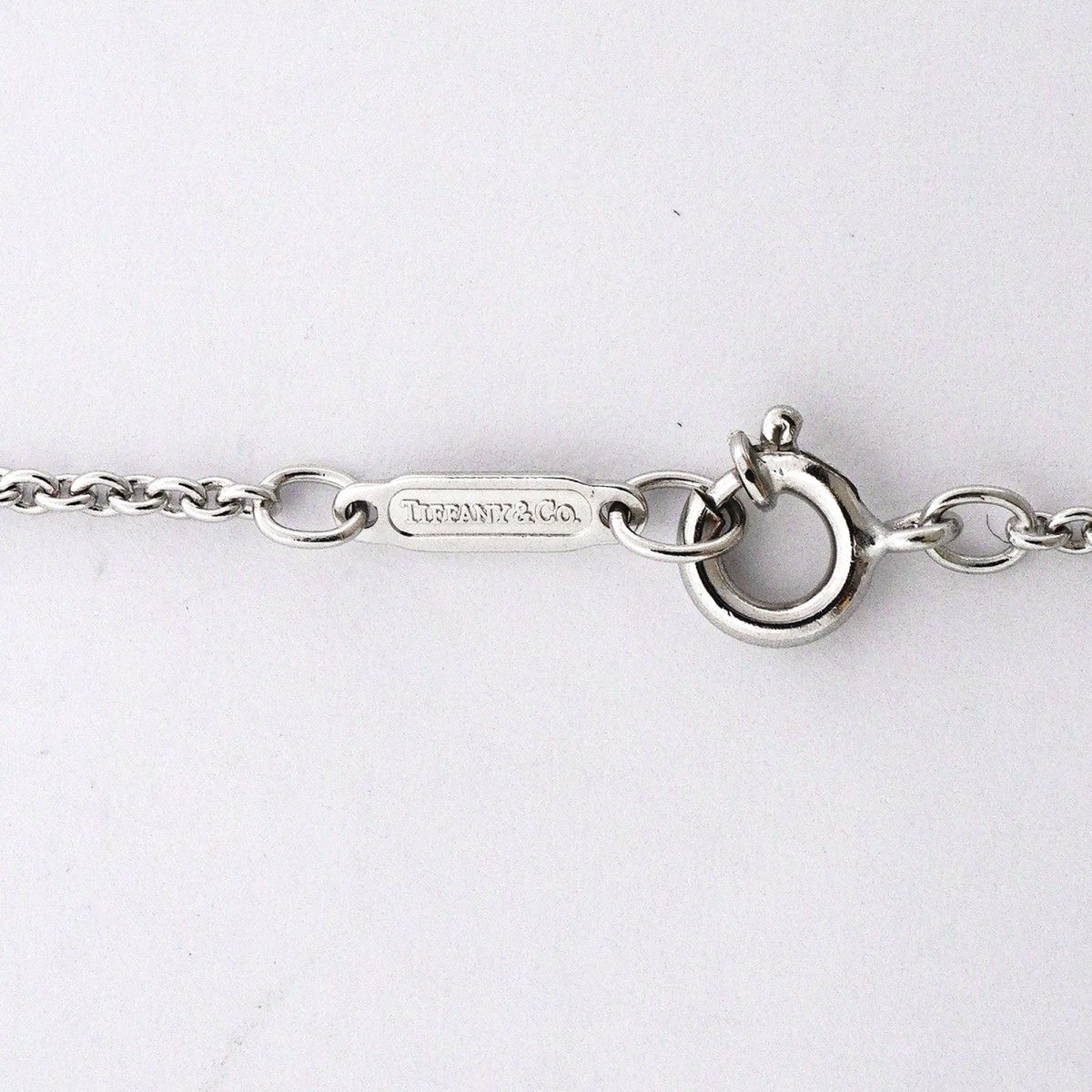 Tiffany & Co Necklace Double Bar 18k White Gold Diamond — view 4