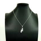 Tiffany & Co Necklace Double Bar 18k White Gold Diamond — view 7