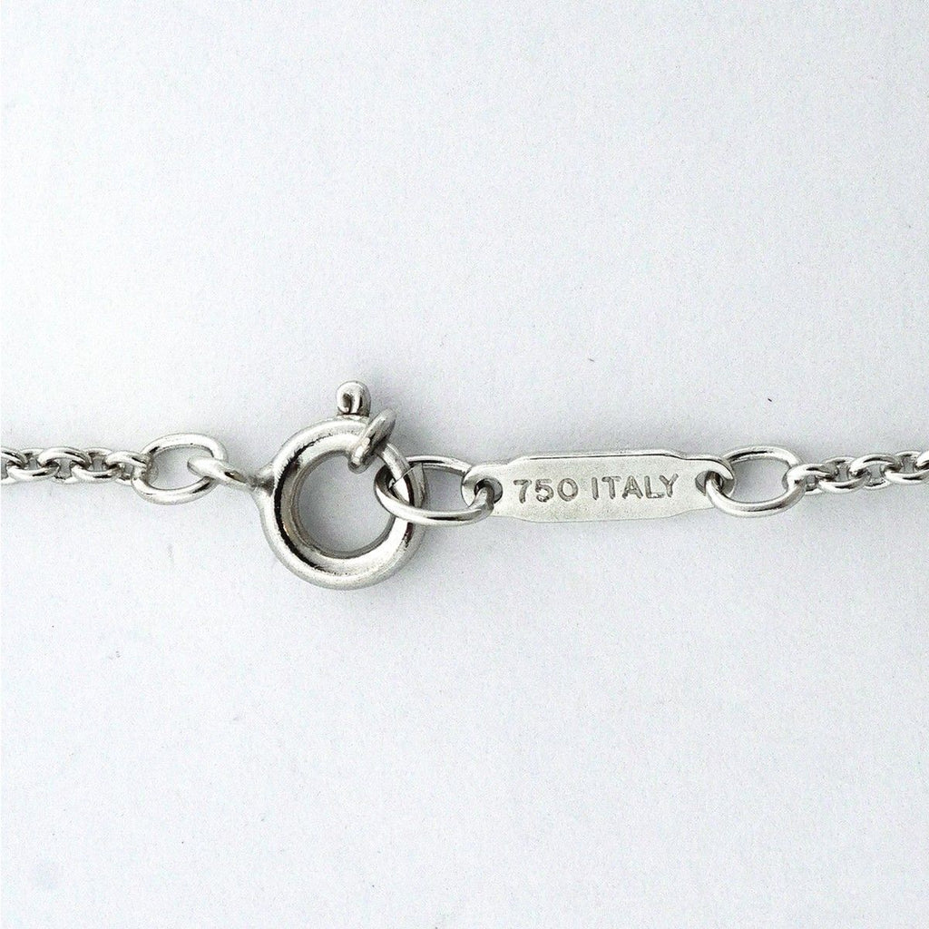 Tiffany & Co Necklace Double Bar 18k White Gold Diamond — view 5