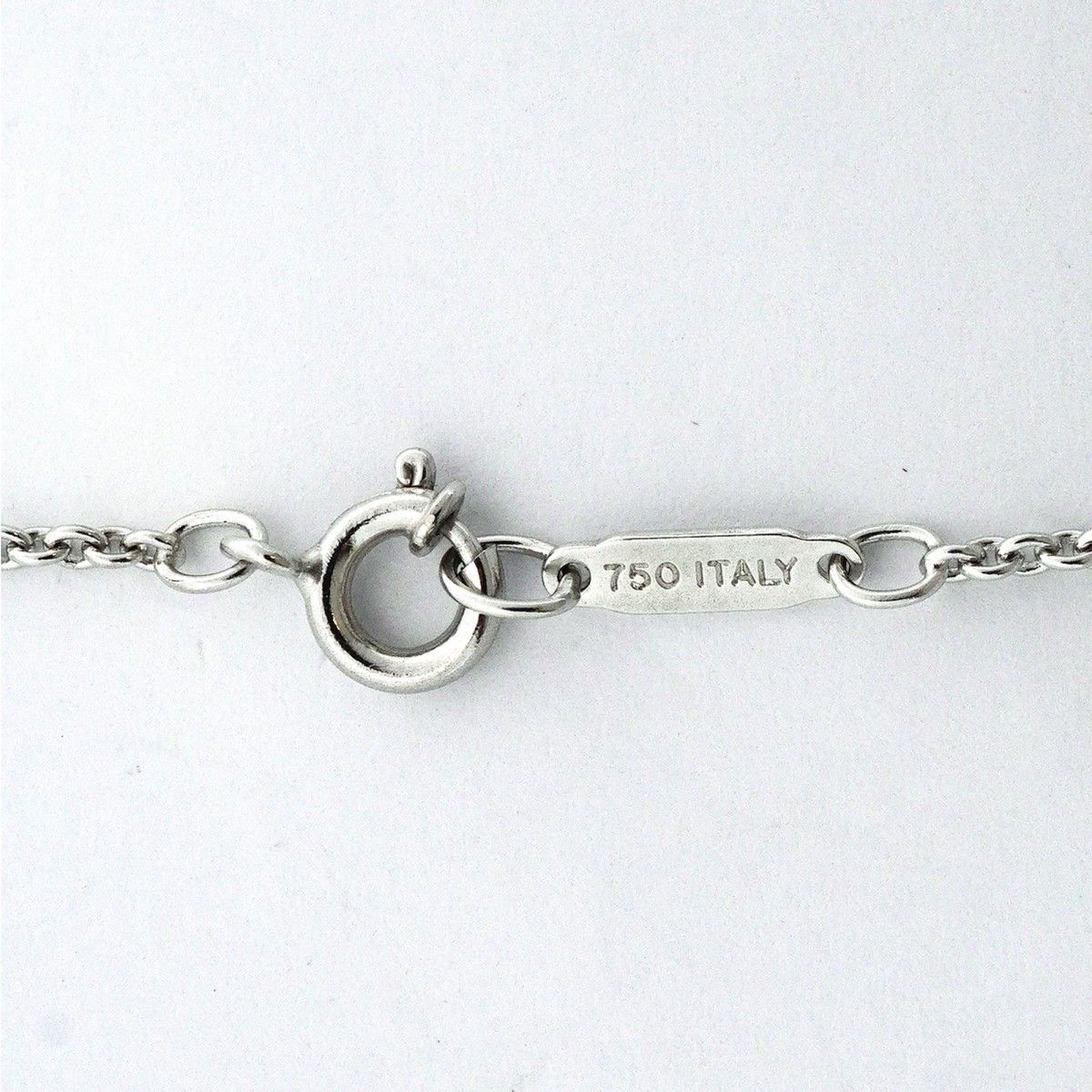 Tiffany & Co Necklace Double Bar 18k White Gold Diamond — view 5