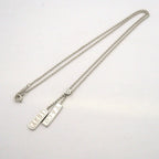 Tiffany & Co Necklace Double Bar 18k White Gold Diamond — view 3