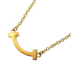 Tiffany & Co Necklace T Smile Mini 18k Yellow Gold