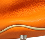 Hermes Handbag Picotin Kazak Taurillon Clemence Orange Parchemin Silver — view 7