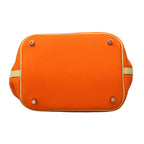 Hermes Handbag Picotin Kazak Taurillon Clemence Orange Parchemin Silver — view 3