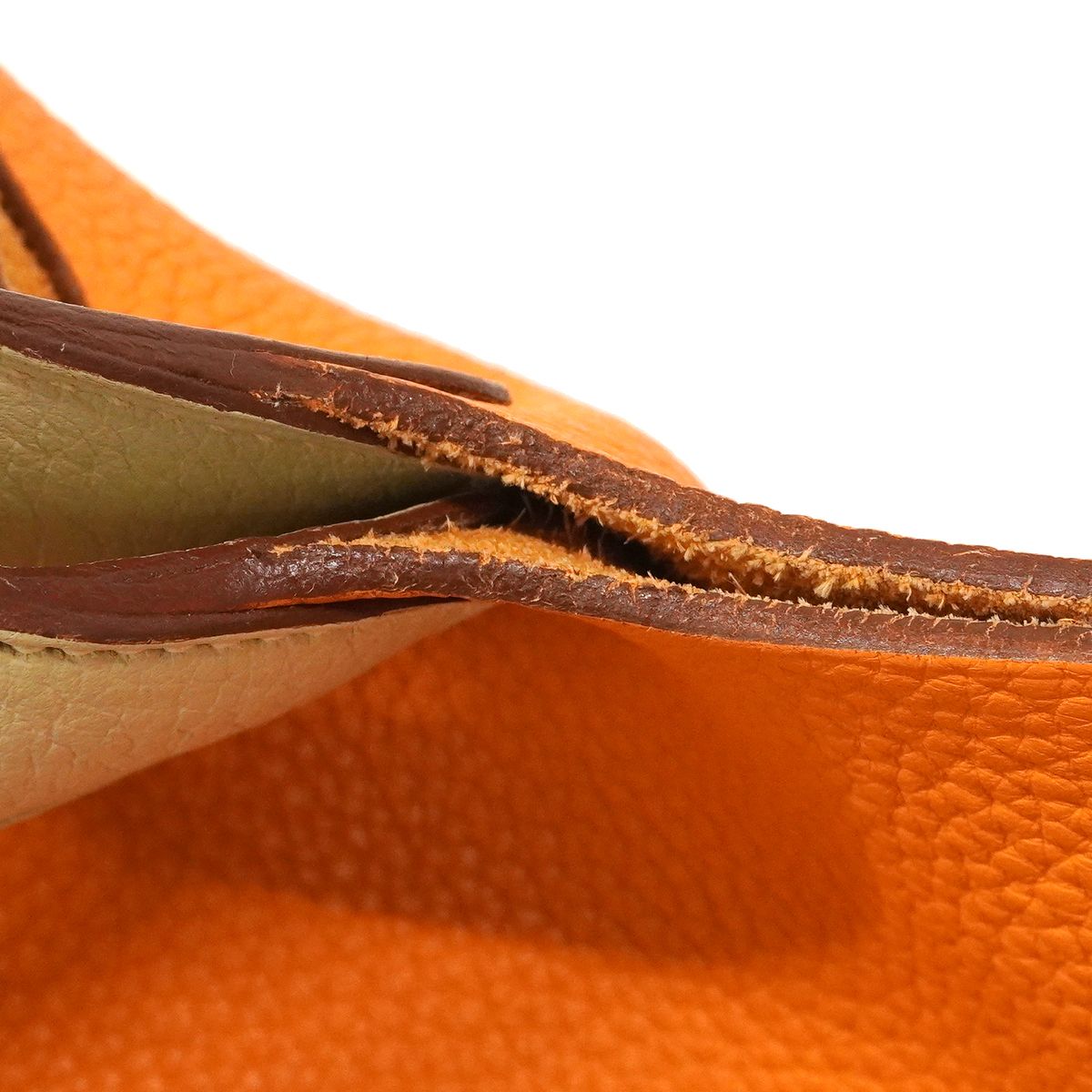 Hermes Handbag Picotin Kazak Taurillon Clemence Orange Parchemin Silver — view 8