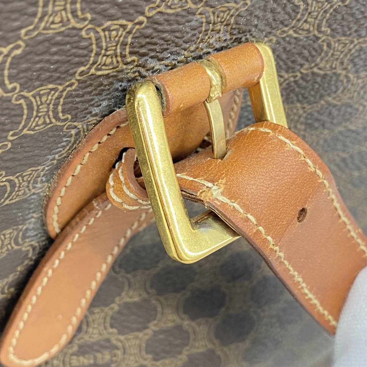Celine Tote Macadam Brown Gold — view 7