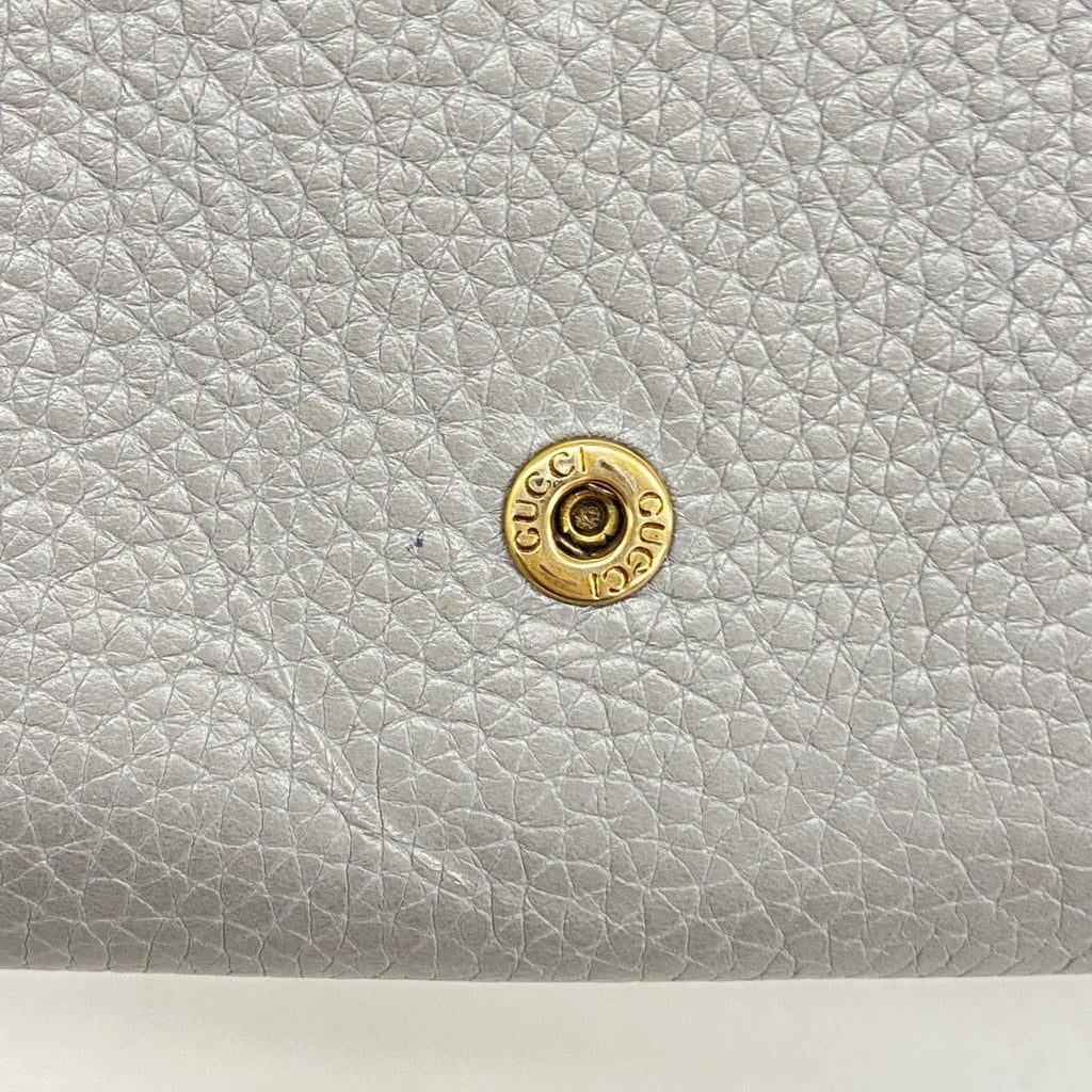 Gucci Wallet GG Marmont Leather Gray Gold — view 4