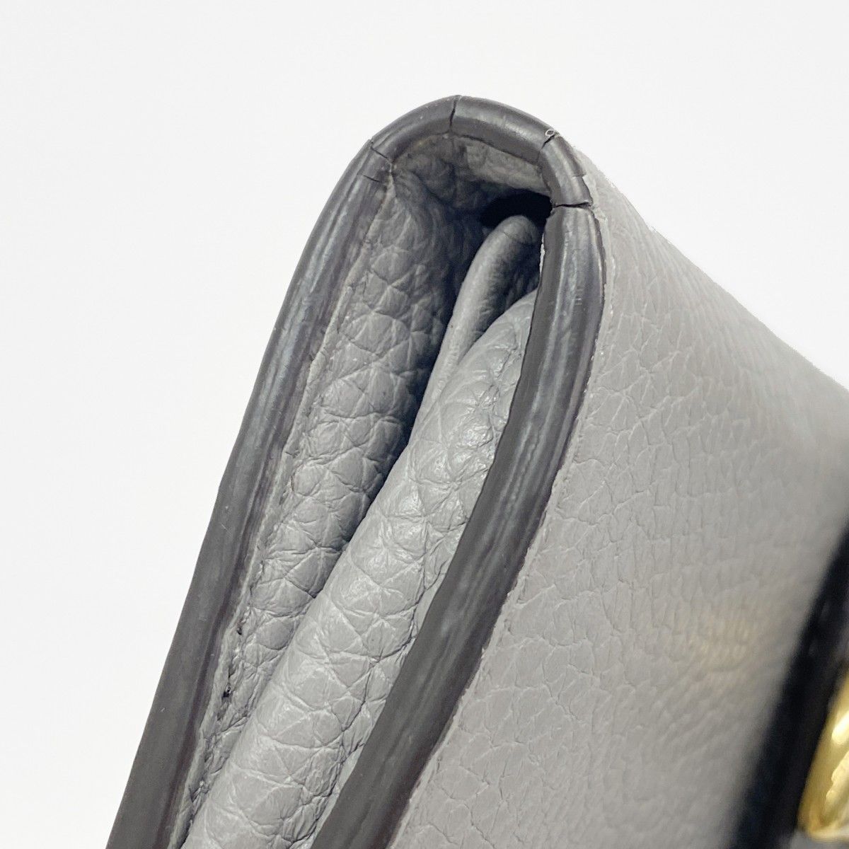 Gucci Wallet GG Marmont Leather Gray Gold — view 6
